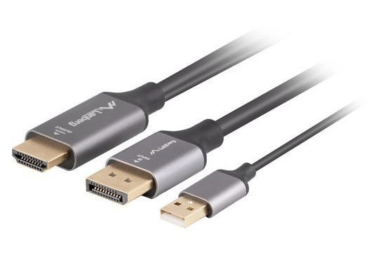Cablu HDMI la DisplayPort 4K 1M Negru