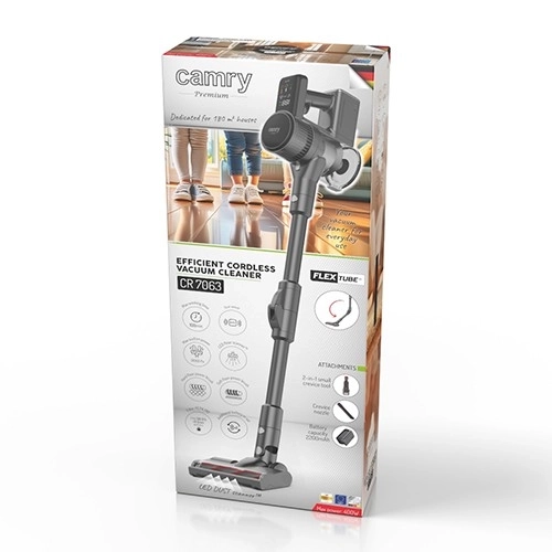 Aspirator vertical PRO LED cu două baterii