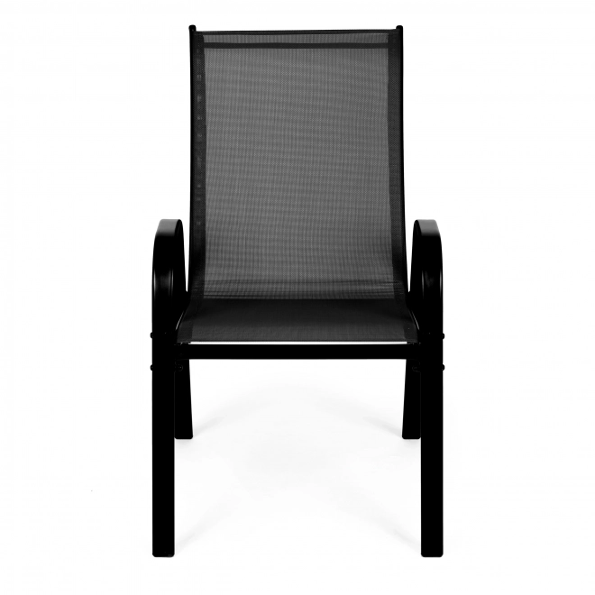 Set de scaune de grădină pentru terasă sau balcon, negre
