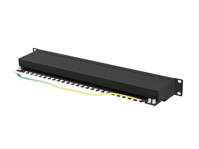 Panou de patch-uri 24 porturi 1U Cat 6A negru