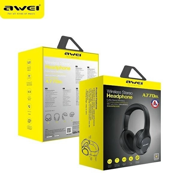 Căști Bluetooth pliabile negre