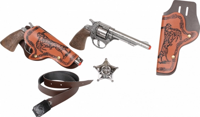 Set cowboy cu două revolvere Gonher