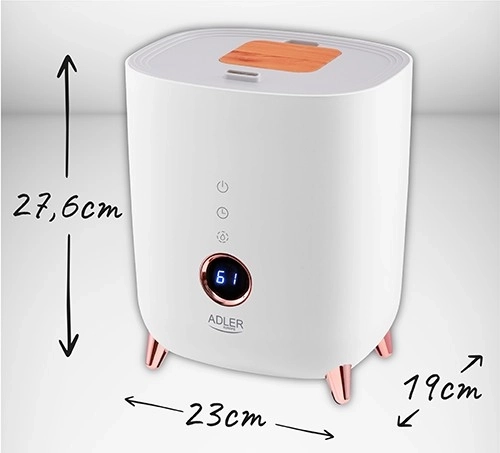 Nawilżator cu ultrasunete cu LED Adler