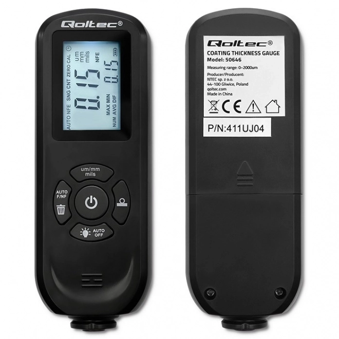 Aparat de măsurat grosimea vopselei cu ecran LCD retroiluminat