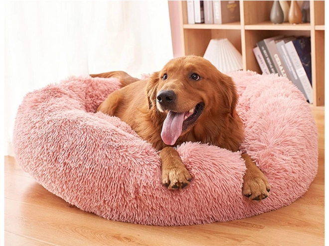 Pisică pufoasă pat moale canapea pernă 80 cm – Roz