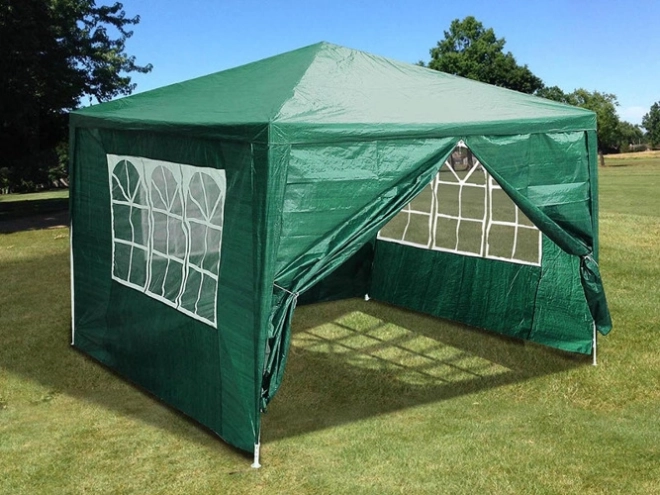 Pavilion gradina cu 4 pereti, 3x3 m, verde, MultiGarden