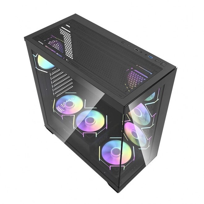 Carcasa computer Darkflash cu ventilatoare ARGB