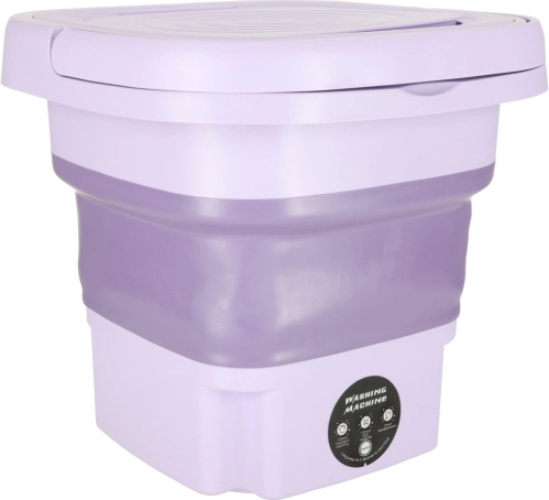 Mașină de spălat mini pliabilă pentru călătorii 8 l – mașină de spălat compactă portabilă cu stoarcere, mov