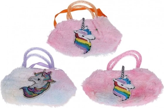 Geantă din pluș cu unicorn