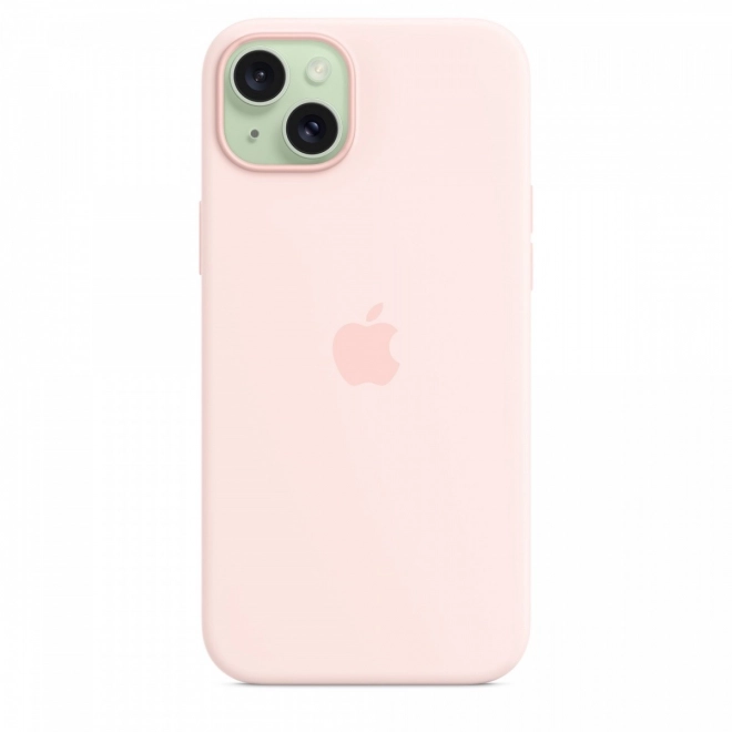 Carcasă de silicon MagSafe pentru iPhone 15 Plus - roz deschis