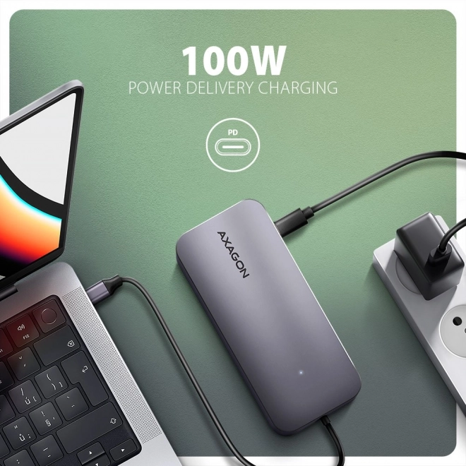 Hub USB-C 6-in-1 AXAGON cu M.2 și HDMI