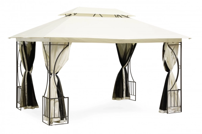 Cort pavilon de grădină 3x4m, plasă de țânțari și pereți plini