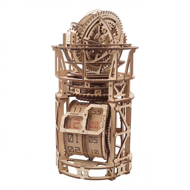 Ugears model mecanic din lemn cu mecanism de ceas și tourbillon