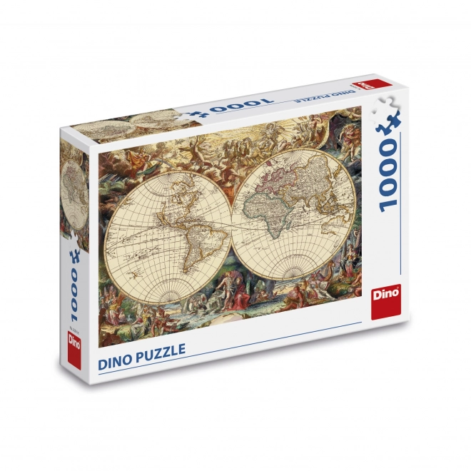 Puzzle Istoric cu Hartă Dino 1000 piese