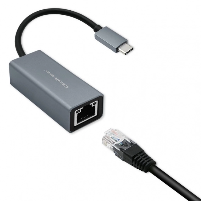 Adaptor USB-C la RJ45 Ethernet 1000Mbps cu carcasă din aluminiu