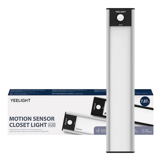 Lumină pentru dulap Yeelight argintiu, 20cm, 2700K
