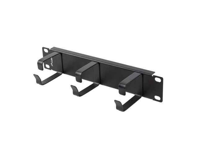 Organizator cabluri 10 inch cu 3 suporturi metalice tip B negru