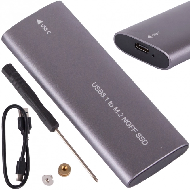 Carcasă adaptor pentru disc M.2 SATA NGFF USB 3.1 Tipo-C