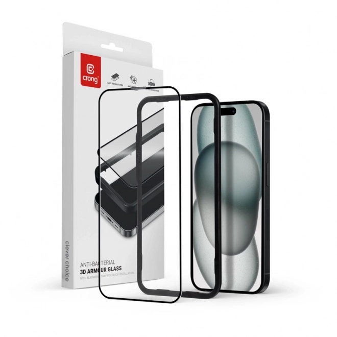 Sticlă de protecție 9H pentru ecran complet iPhone 16 Plus / iPhone 15 Plus