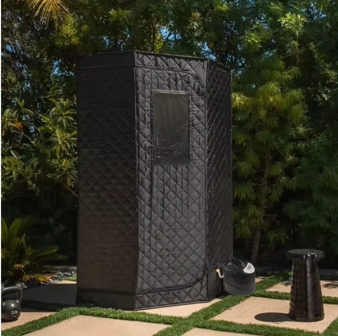 Sauna cu aburi portabilă pentru acasă - Neagră