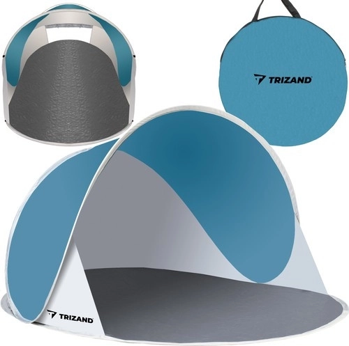 Cort de plajă pop-up 145 × 100 × 70 cm – turcoaz cu alb