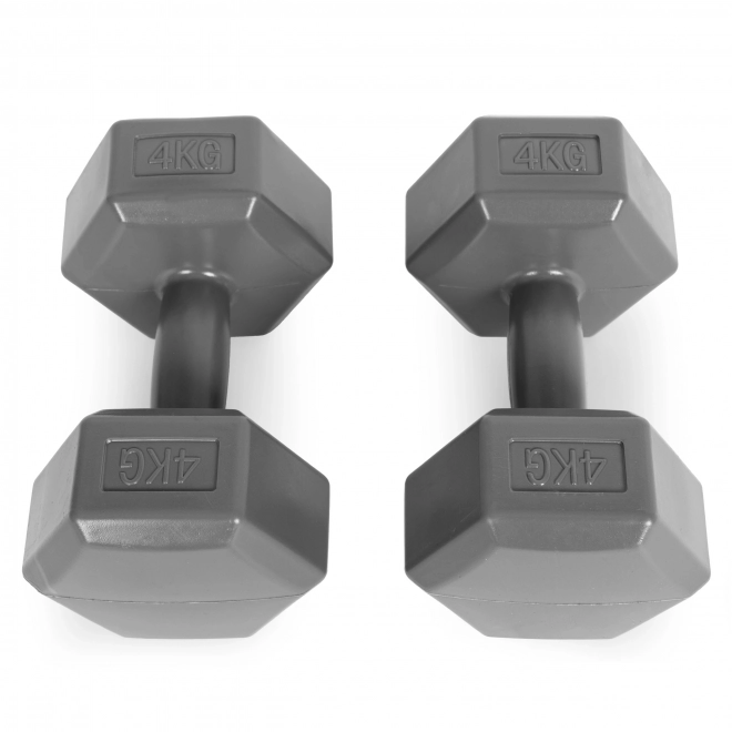Ganteră hexagonală 2x4 kg gri ModernHome