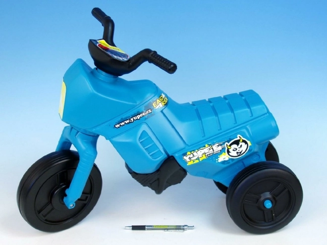 Bicicletă de echilibru Enduro Yupee mică din plastic – Turcoaz