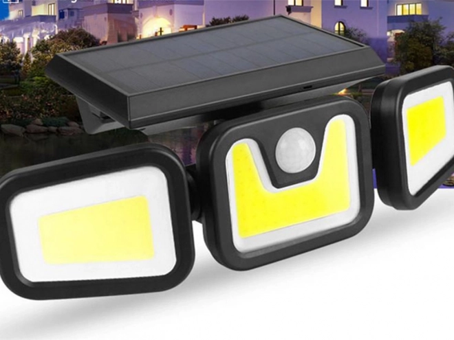 Lampa solară stradală cu 103 LED-uri COB și senzor de mișcare