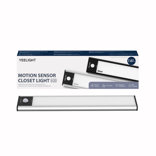 Lumină pentru dulap Yeelight argintiu, 20cm, 2700K