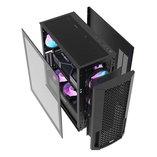 Carcasă calculator Darkflash + 4 ventilatoare ARGB