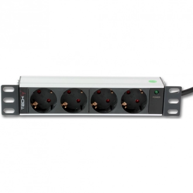 Listă de alimentare rack cu 4 prize Schuko