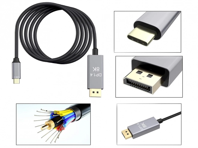 Cablu DisplayPort USB tip-C 1.4 video audio 1.8m