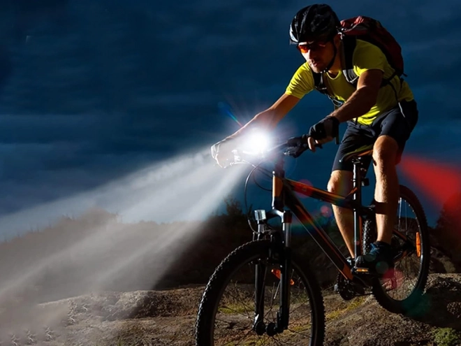 Set lumini LED pentru bicicletă față și spate, reîncărcabile USB