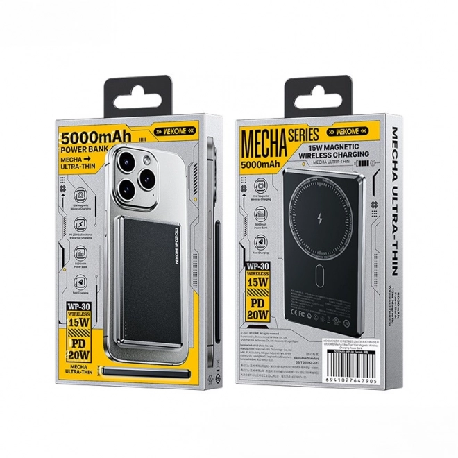 Power bank wireless 5000 mAh Fast Charging PD 20W MagSafe