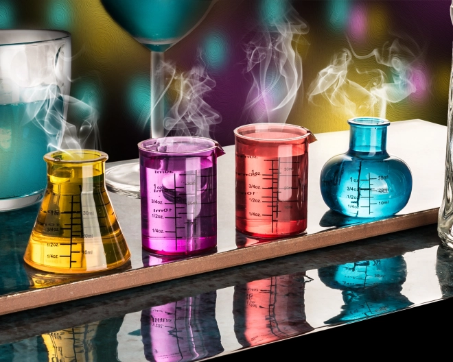 Pahare de shot din plastic Chimie - set de 4 bucăți