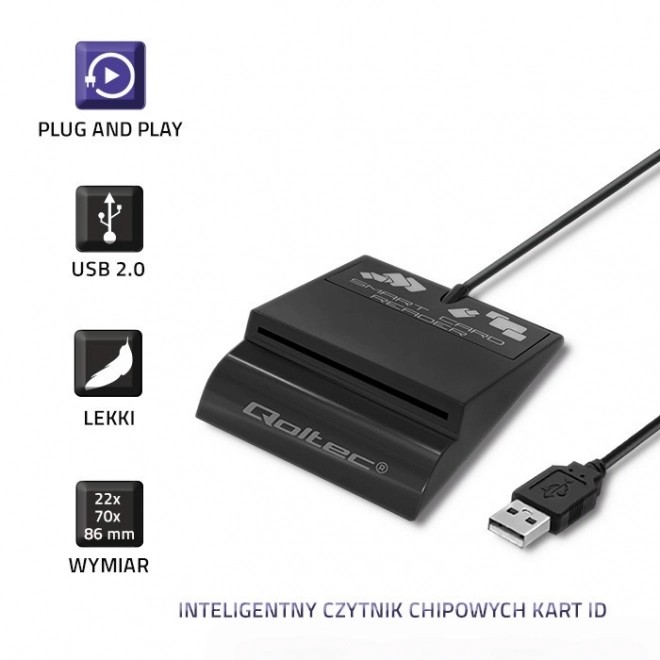 Cititor inteligent carduri cip USB tip C
