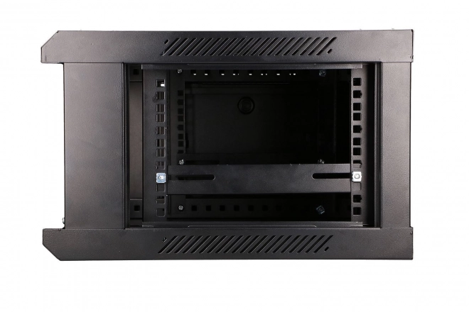 Dulap suspendat rack 4U 600x450 negru cu uși de sticlă