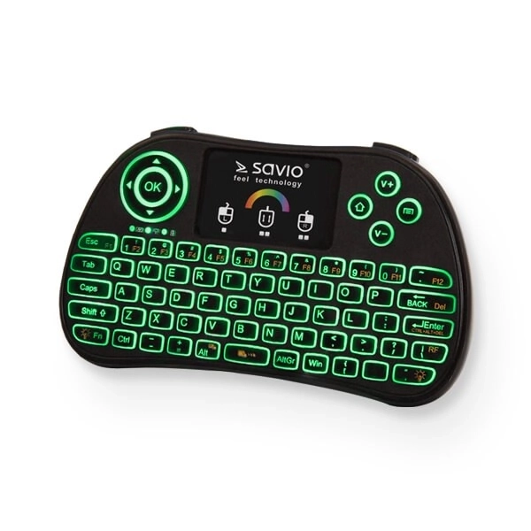 Tastatură wireless RGB TV Box Savio