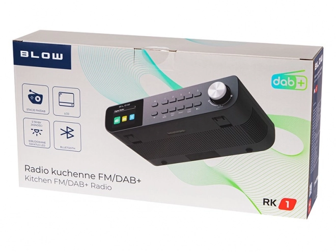 Radio portabil de bucătărie FM/DAB+ negru