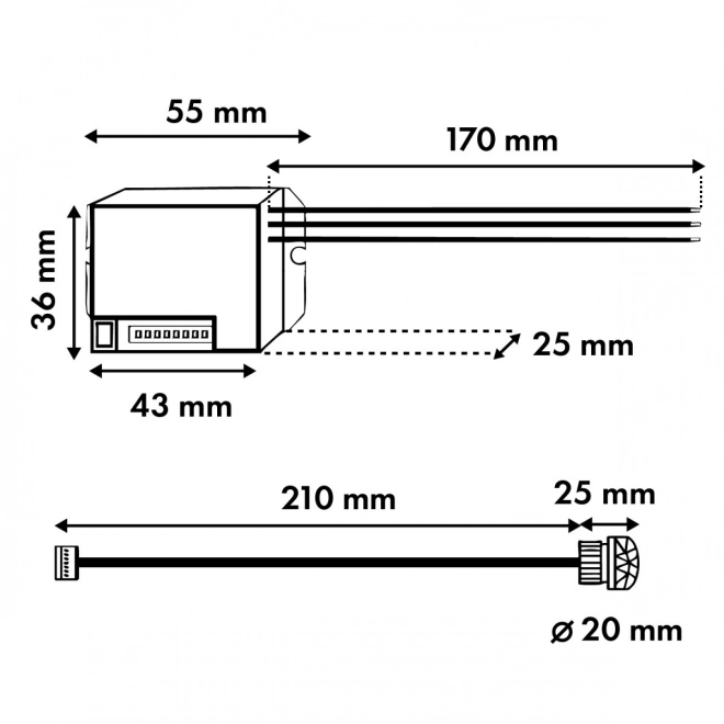 Senzor de mișcare PIR 12-24V DC