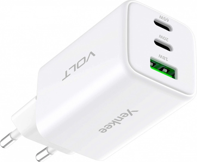 Încărcător de rețea cu 3 USB și 65W Power Delivery