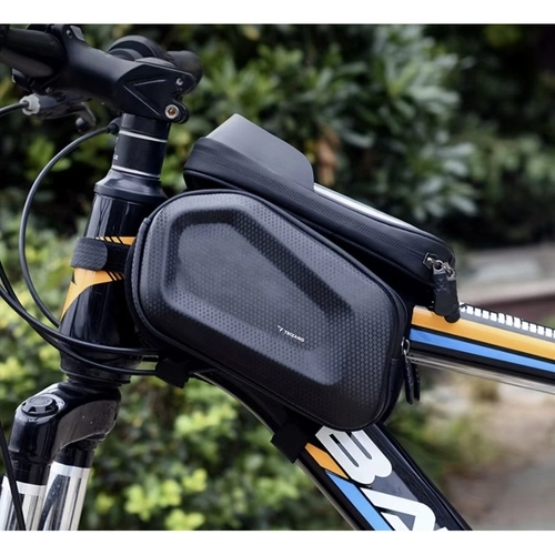 Geantă de bicicletă pentru telefon cu husă impermeabilă și parasolar