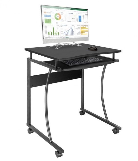 Birou computer mobil negru