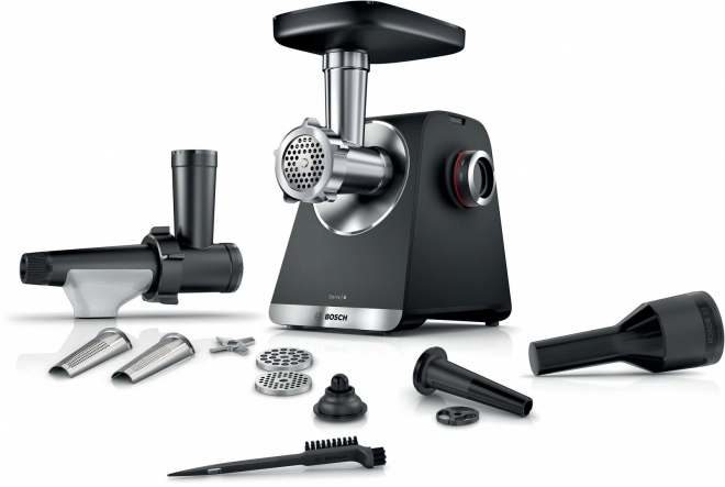 Mașină de tocat carne Bosch MultiPower Serie 6, negru și argintiu metalizat