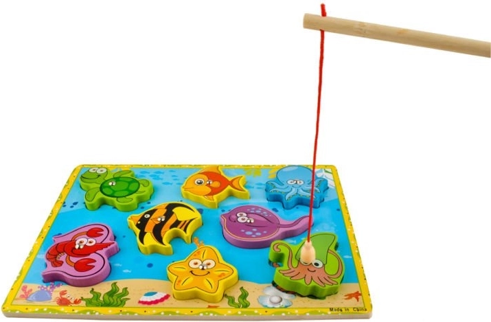 2 în 1: puzzle și pescuit magnetic