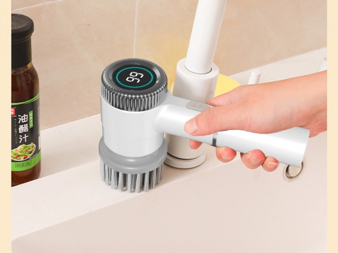 Perie rotativă electrică cu acumulator pentru curățare