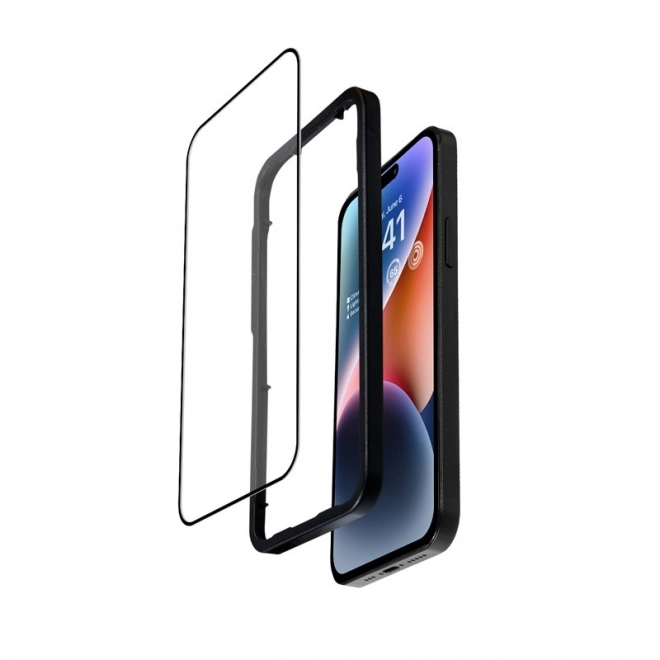 Sticlă de protecție Anti‑Bacterial 3D Armour Glass pentru iPhone 14 Pro cu cadru de instalare