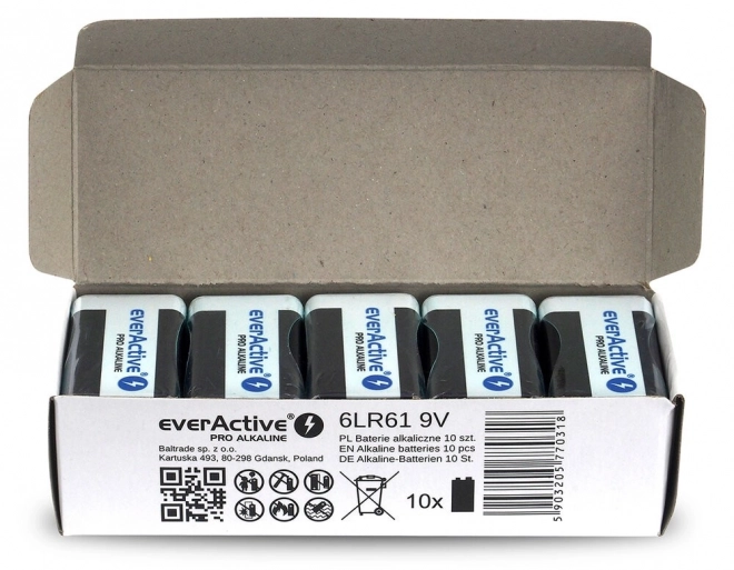 Baterie EverActive pro alcaline 9V