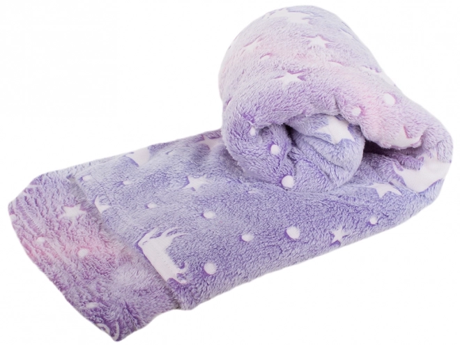Pătură cu mâneci fleece cald sweatshirt halat neon – violet