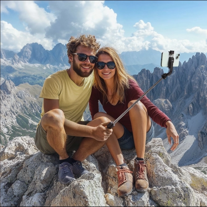 Băț selfie multifuncțional cu suport și declanșator Bluetooth